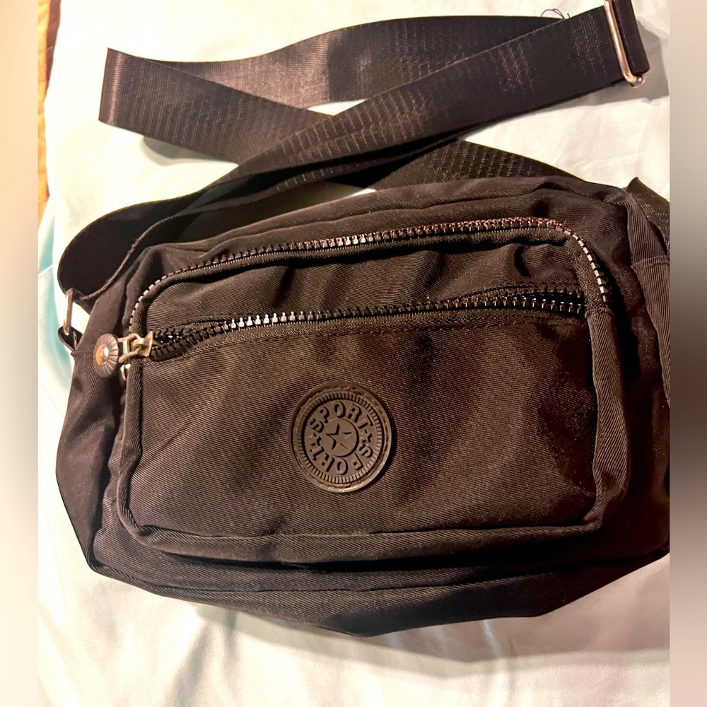 Large black crossbody purse